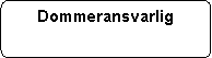 Flowchart: Alternate Process: Dommeransvarlig